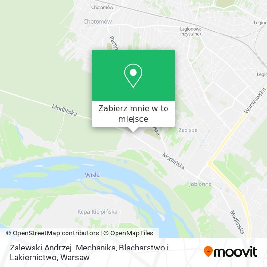 Mapa Zalewski Andrzej. Mechanika, Blacharstwo i Lakiernictwo