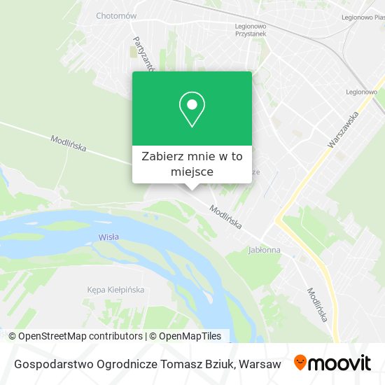 Mapa Gospodarstwo Ogrodnicze Tomasz Bziuk