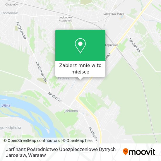 Mapa Jarfinanz Pośrednictwo Ubezpieczeniowe Dytrych Jarosław