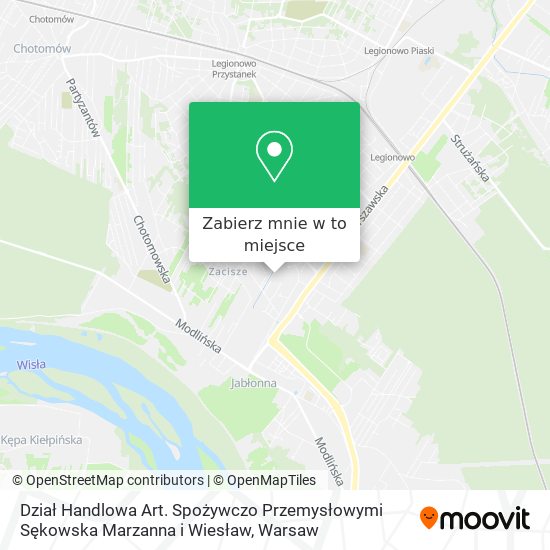 Mapa Dział Handlowa Art. Spożywczo Przemysłowymi Sękowska Marzanna i Wiesław