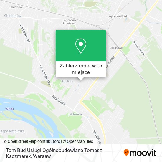 Mapa Tom Bud Usługi Ogólnobudowlane Tomasz Kaczmarek