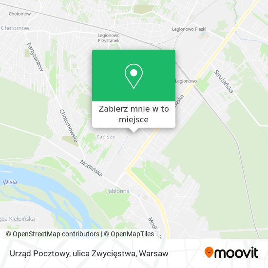 Mapa Urząd Pocztowy, ulica Zwycięstwa