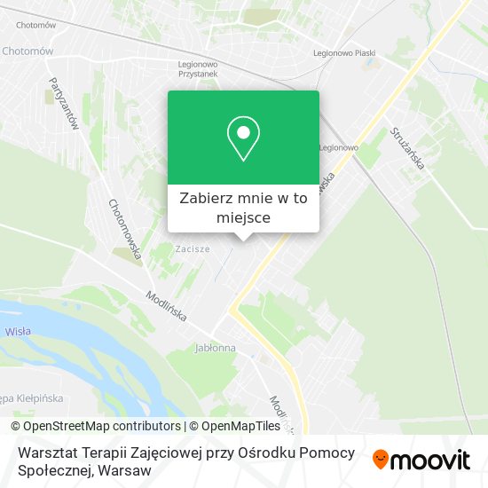 Mapa Warsztat Terapii Zajęciowej przy Ośrodku Pomocy Społecznej