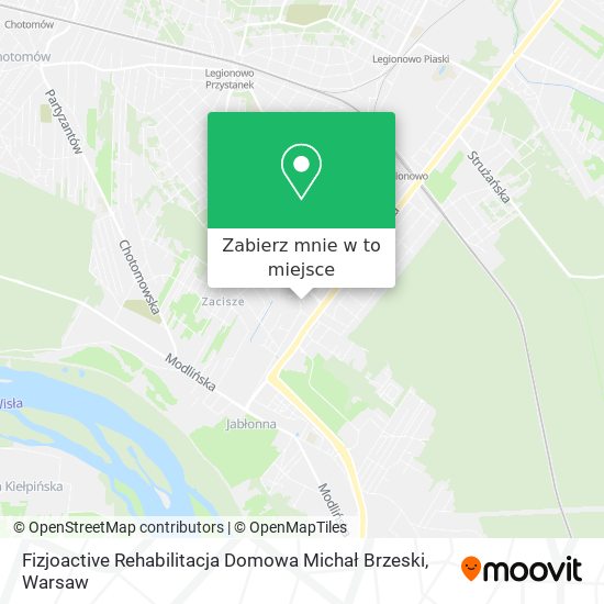 Mapa Fizjoactive Rehabilitacja Domowa Michał Brzeski