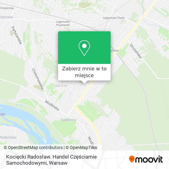 Mapa Kocięcki Radosław. Handel Częściamie Samochodowymi