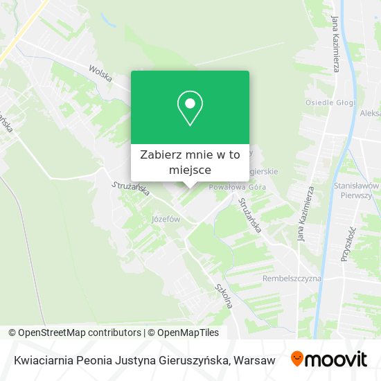 Mapa Kwiaciarnia Peonia Justyna Gieruszyńska