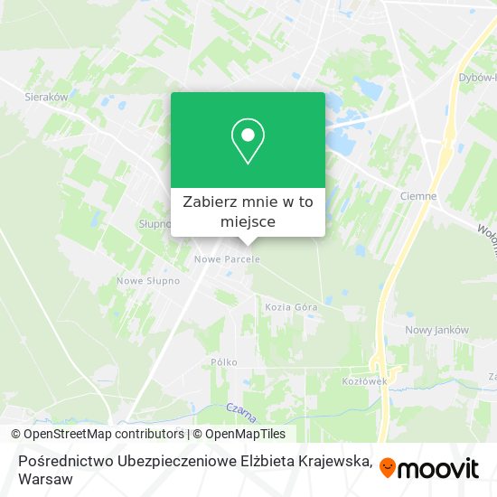 Mapa Pośrednictwo Ubezpieczeniowe Elżbieta Krajewska