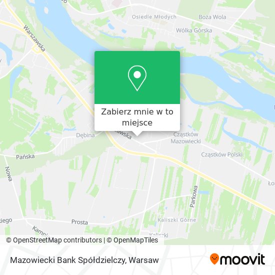 Mapa Mazowiecki Bank Spółdzielczy