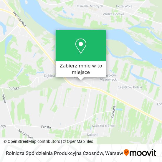 Mapa Rolnicza Spółdzielnia Produkcyjna Czosnów