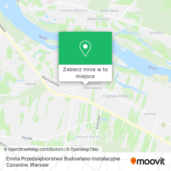 Mapa Emita Przedsiębiorstwo Budowlano-Instalacyjne Czosnów