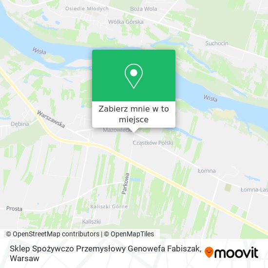 Mapa Sklep Spożywczo Przemysłowy Genowefa Fabiszak