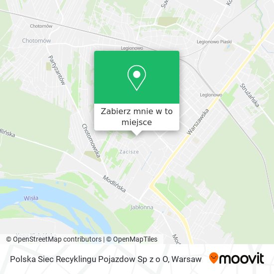 Mapa Polska Siec Recyklingu Pojazdow Sp z o O