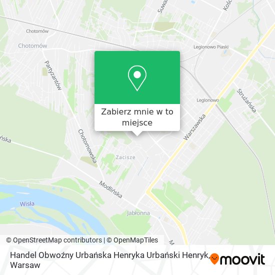 Mapa Handel Obwoźny Urbańska Henryka Urbański Henryk