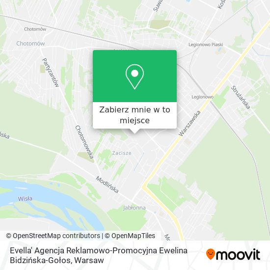 Mapa Evella' Agencja Reklamowo-Promocyjna Ewelina Bidzińska-Gołos