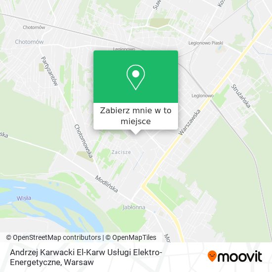 Mapa Andrzej Karwacki El-Karw Usługi Elektro-Energetyczne