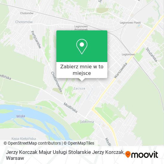 Mapa Jerzy Korczak Majur Usługi Stolarskie Jerzy Korczak