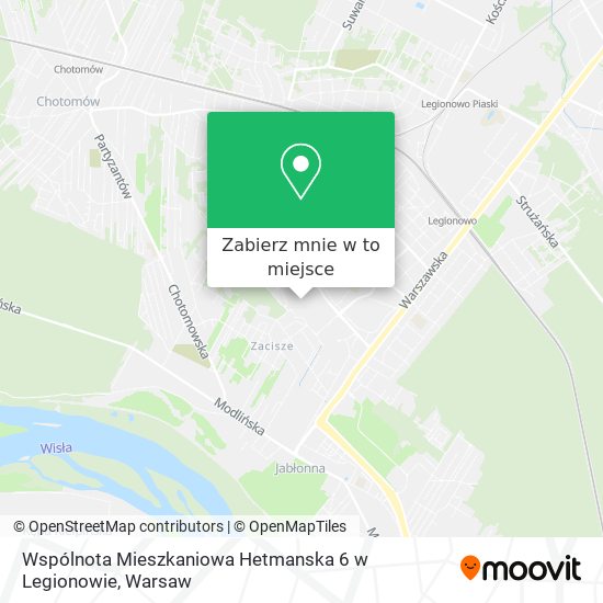 Mapa Wspólnota Mieszkaniowa Hetmanska 6 w Legionowie