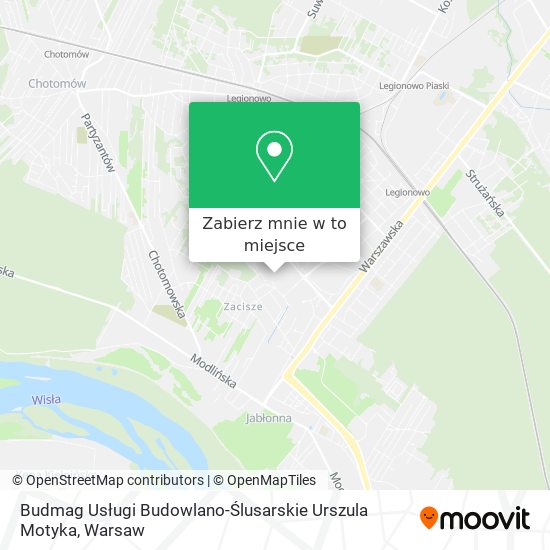 Mapa Budmag Usługi Budowlano-Ślusarskie Urszula Motyka