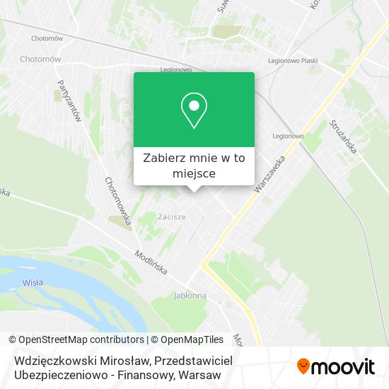 Mapa Wdzięczkowski Mirosław, Przedstawiciel Ubezpieczeniowo - Finansowy