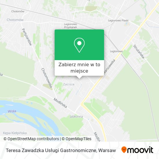 Mapa Teresa Zawadzka Usługi Gastronomiczne