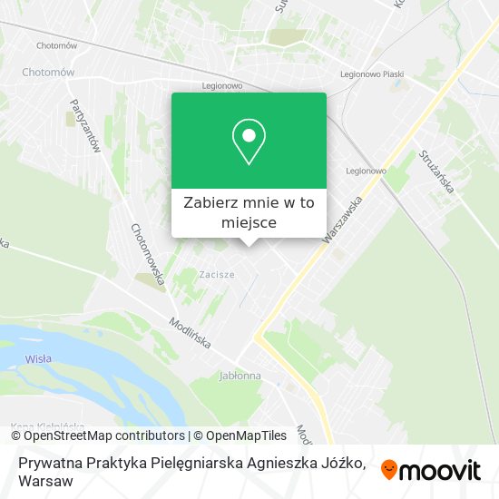 Mapa Prywatna Praktyka Pielęgniarska Agnieszka Jóźko