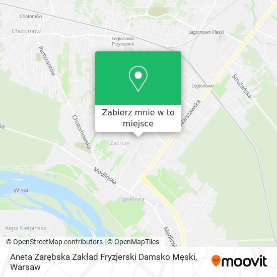 Mapa Aneta Zarębska Zakład Fryzjerski Damsko Męski