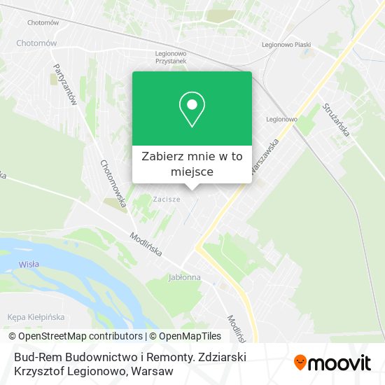 Mapa Bud-Rem Budownictwo i Remonty. Zdziarski Krzysztof Legionowo