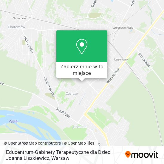 Mapa Educentrum-Gabinety Terapeutyczne dla Dzieci Joanna Liszkiewicz