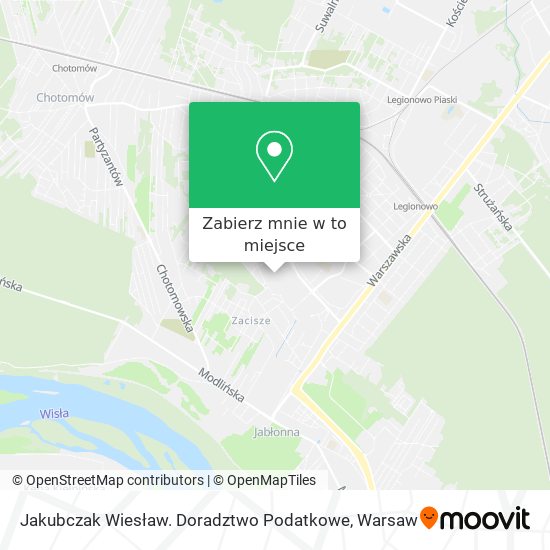 Mapa Jakubczak Wiesław. Doradztwo Podatkowe