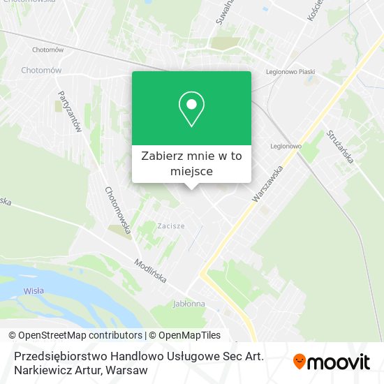 Mapa Przedsiębiorstwo Handlowo Usługowe Sec Art. Narkiewicz Artur