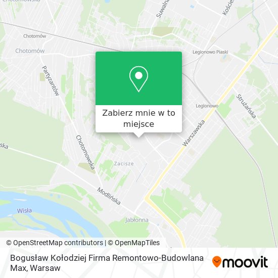 Mapa Bogusław Kołodziej Firma Remontowo-Budowlana Max