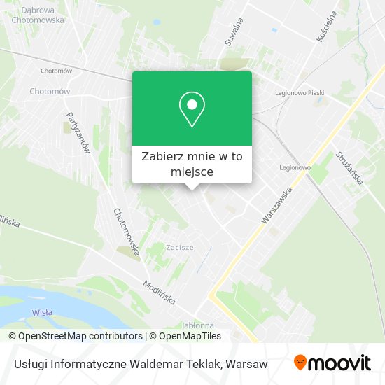 Mapa Usługi Informatyczne Waldemar Teklak