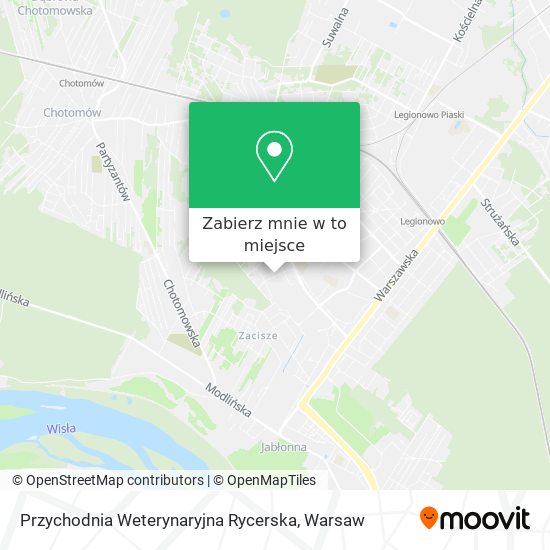 Mapa Przychodnia Weterynaryjna Rycerska