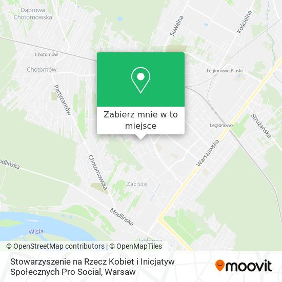 Mapa Stowarzyszenie na Rzecz Kobiet i Inicjatyw Społecznych Pro Social