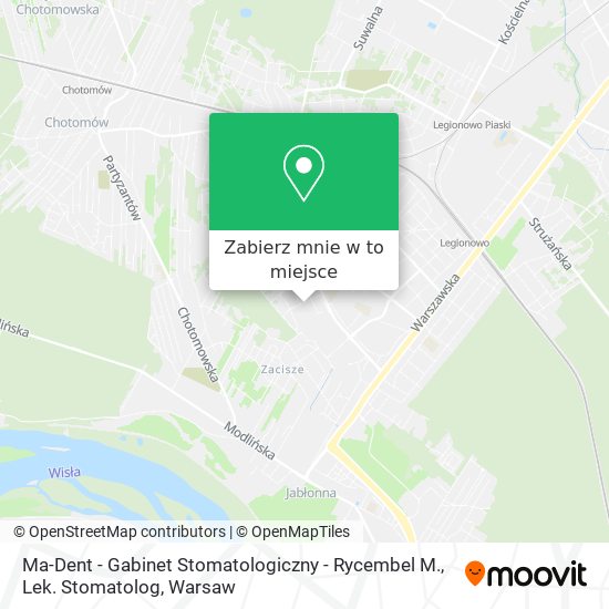 Mapa Ma-Dent - Gabinet Stomatologiczny - Rycembel M., Lek. Stomatolog