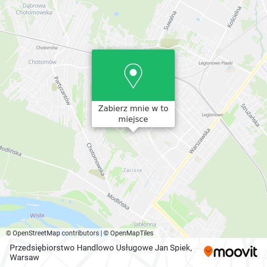 Mapa Przedsiębiorstwo Handlowo Usługowe Jan Spiek