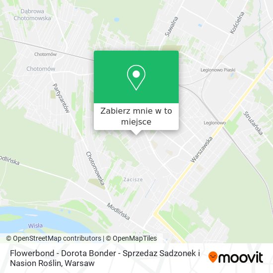 Mapa Flowerbond - Dorota Bonder - Sprzedaz Sadzonek i Nasion Roślin