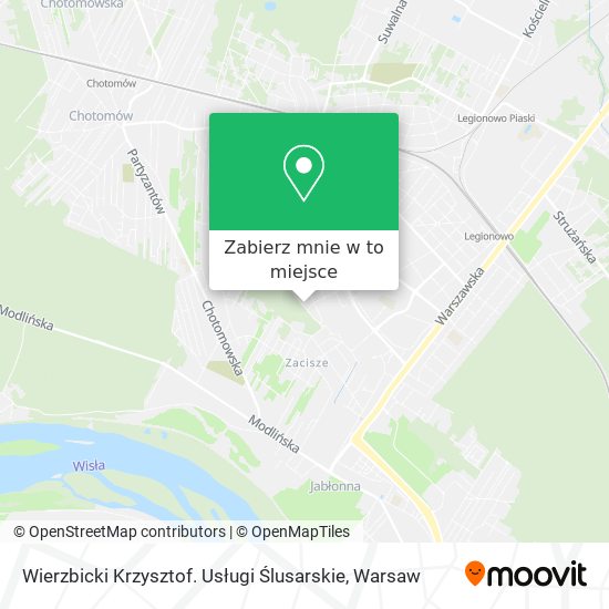 Mapa Wierzbicki Krzysztof. Usługi Ślusarskie