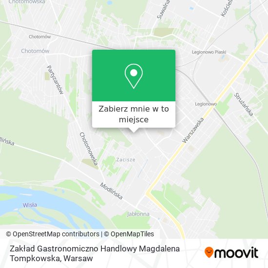 Mapa Zakład Gastronomiczno Handlowy Magdalena Tompkowska