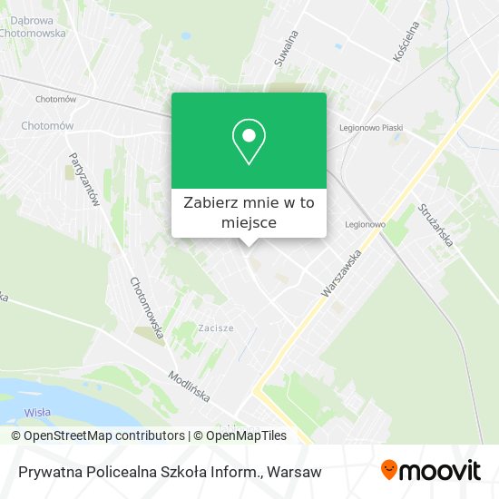 Mapa Prywatna Policealna Szkoła Inform.