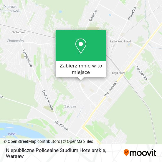 Mapa Niepubliczne Policealne Studium Hotelarskie