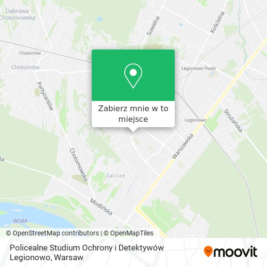 Mapa Policealne Studium Ochrony i Detektywów Legionowo