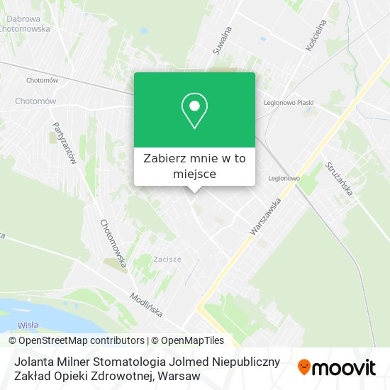 Mapa Jolanta Milner Stomatologia Jolmed Niepubliczny Zakład Opieki Zdrowotnej