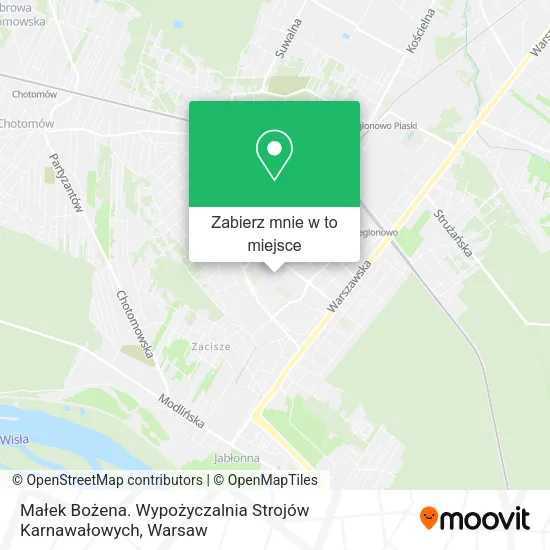 Mapa Małek Bożena. Wypożyczalnia Strojów Karnawałowych