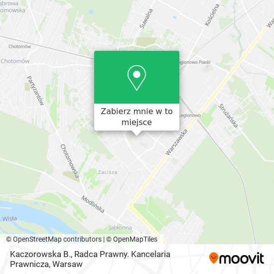 Mapa Kaczorowska B., Radca Prawny. Kancelaria Prawnicza