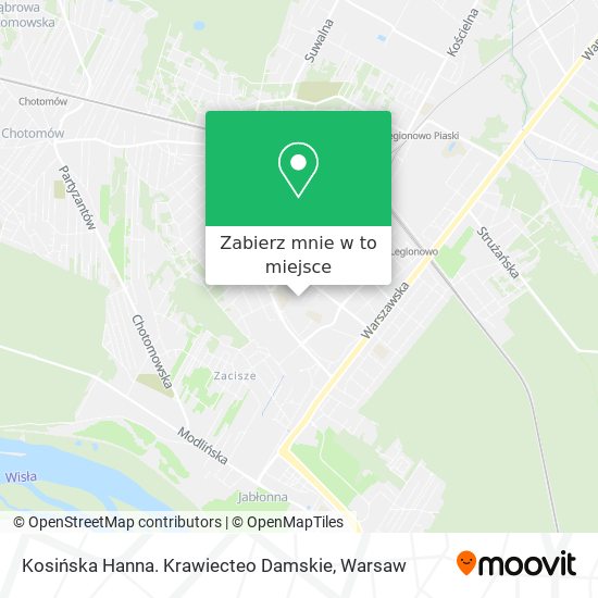 Mapa Kosińska Hanna. Krawiecteo Damskie