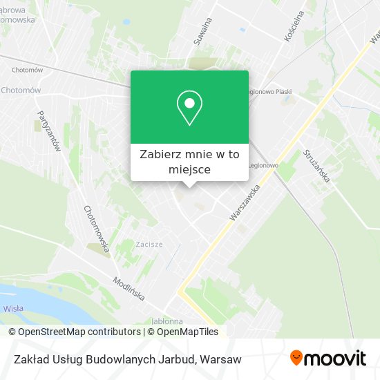 Mapa Zakład Usług Budowlanych Jarbud