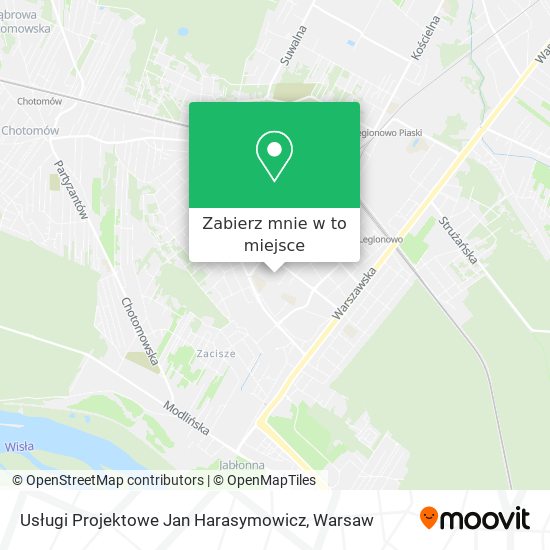 Mapa Usługi Projektowe Jan Harasymowicz