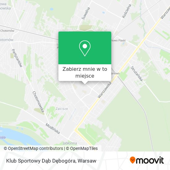 Mapa Klub Sportowy Dąb Dębogóra