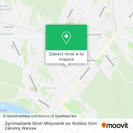 Mapa Zgromadzenie Sióstr Misjonarek św. Rodziny. Dom Zakonny